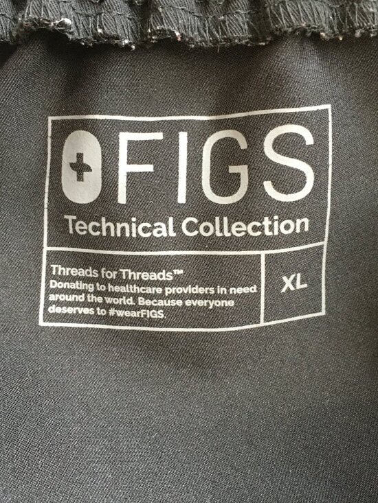 FIGS Black YOLA High Rise Skinny Fit Straight Leg Medical Hospital Scrubs Pant - Picture 2 of 11